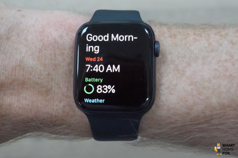 Man sieht die Schlafanalyse auf der Apple Watch.